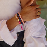 Happy Here Beaded Bracelet - Heart