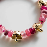Happy Here Beaded Bracelet - Mushroom