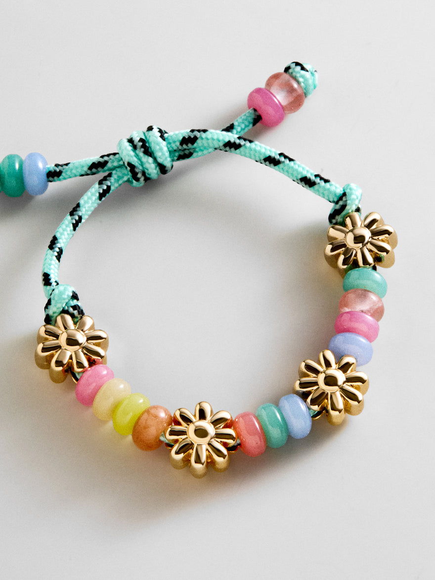 Happy Here Beaded Bracelet - Flower