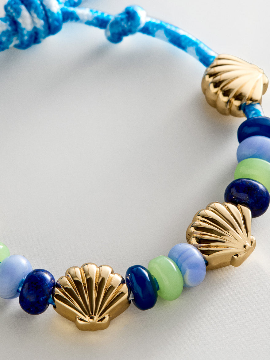 Happy Here Beaded Bracelet - Seashell
