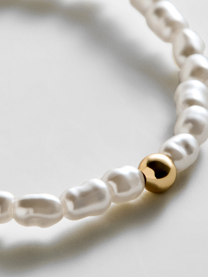 Ginnie Pearl Bracelet - Single Gold