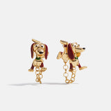 Disney Pixar Slinky Dog Earrings - Gold/Pavé