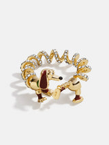 BaubleBar Disney Pixar Slinky Dog Cuff Ring - Gold/Pavé - 
    Statement Toy Story ring
  
