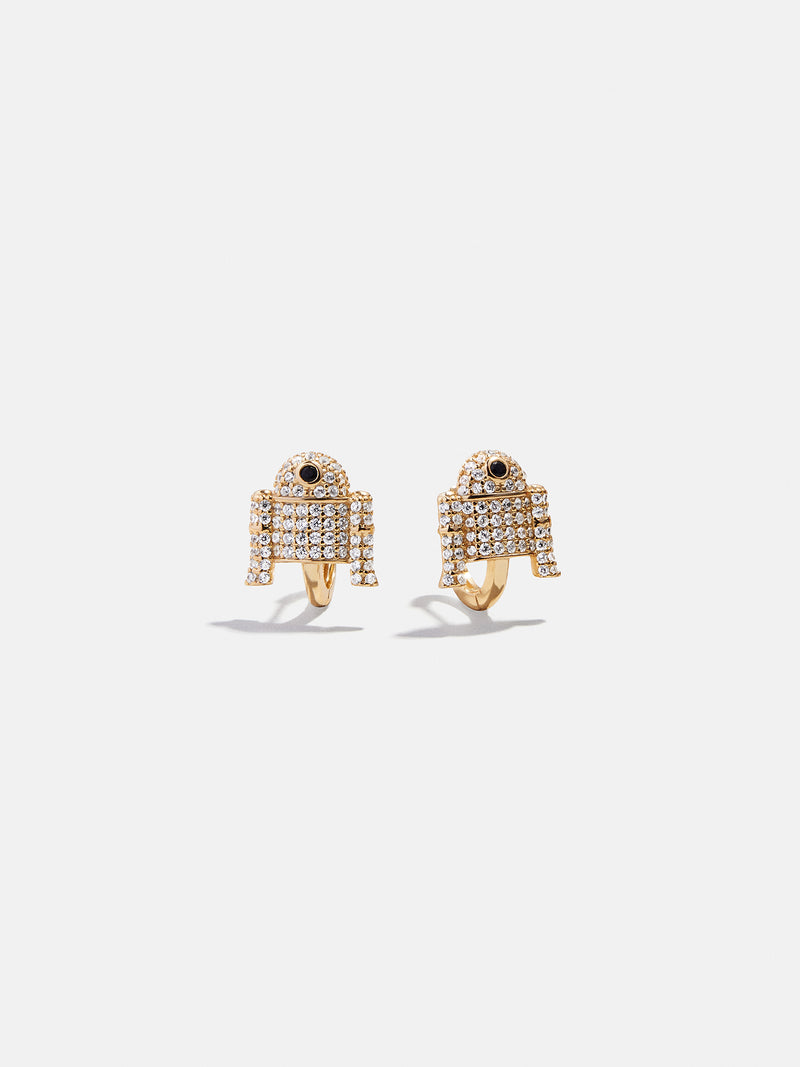 STAR WARS™ R2-D2™ 14K Gold Plated Sterling Silver Earrings - R2-D2