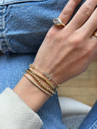 Sterling Silver/Pavé Custom Script Multi Name Bracelet - 3 Names