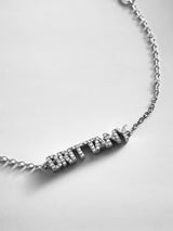 BaubleBar Sterling Silver/Pavé Custom Block Multi Name Bracelet - 1 Name - 
    Personalized stacking bracelet
  
