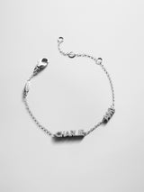 BaubleBar Sterling Silver/Pavé Custom Block Multi Name Bracelet - 2 Names - 
    Personalized stacking bracelet
  
