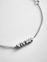 BaubleBar Sterling Silver Custom Block Multi Name Bracelet - 1 Name - 
    Personalized stacking bracelet
  
