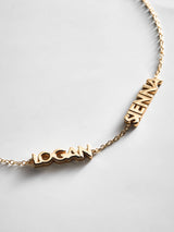 BaubleBar 14K Gold Custom Block Multi Name Bracelet - 2 Names - 
    Personalized stacking bracelet
  
