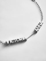 BaubleBar Sterling Silver Custom Block Multi Name Bracelet - 2 Names - 
    Personalized stacking bracelet
  
