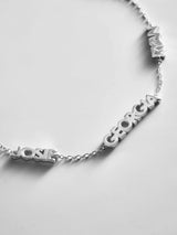 BaubleBar Sterling Silver Custom Block Multi Name Bracelet - 3 Names - 
    Personalized stacking bracelet
  
