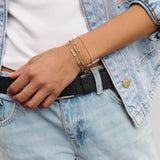 Sterling Silver Custom Block Multi Name Bracelet - 3 Names