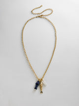 BaubleBar Lucky Catch Fish Charm Necklace - Gold - 
    Long statement necklace
  
