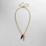 Lucky Catch Fish Charm Necklace - Gold