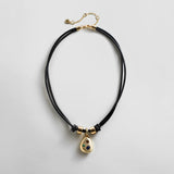 Tessa Pendant Cord Necklace - Gold/Multi