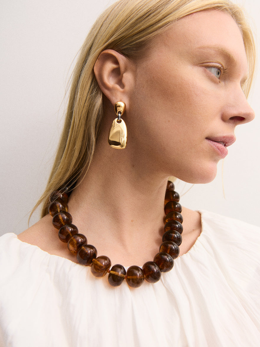 Maude Statement Earrings - Gold