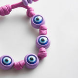 Knotty Good Eye Cord Bracelet  - Lilac