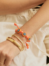 BaubleBar Knotty Good Eye Cord Bracelet  - Tangerine - 
    Evil Eye bracelet 
  
