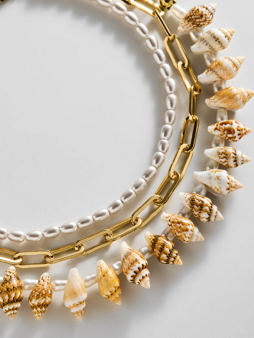 Marysol Waterproof Anklet Set - Gold/Pearl