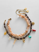 BaubleBar Kai Semi-Precious Waterproof Anklet Set - Multi - 
    Set of two anklets
  
