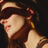 Reel Good Semi-Precious Fish Earrings - Citrine