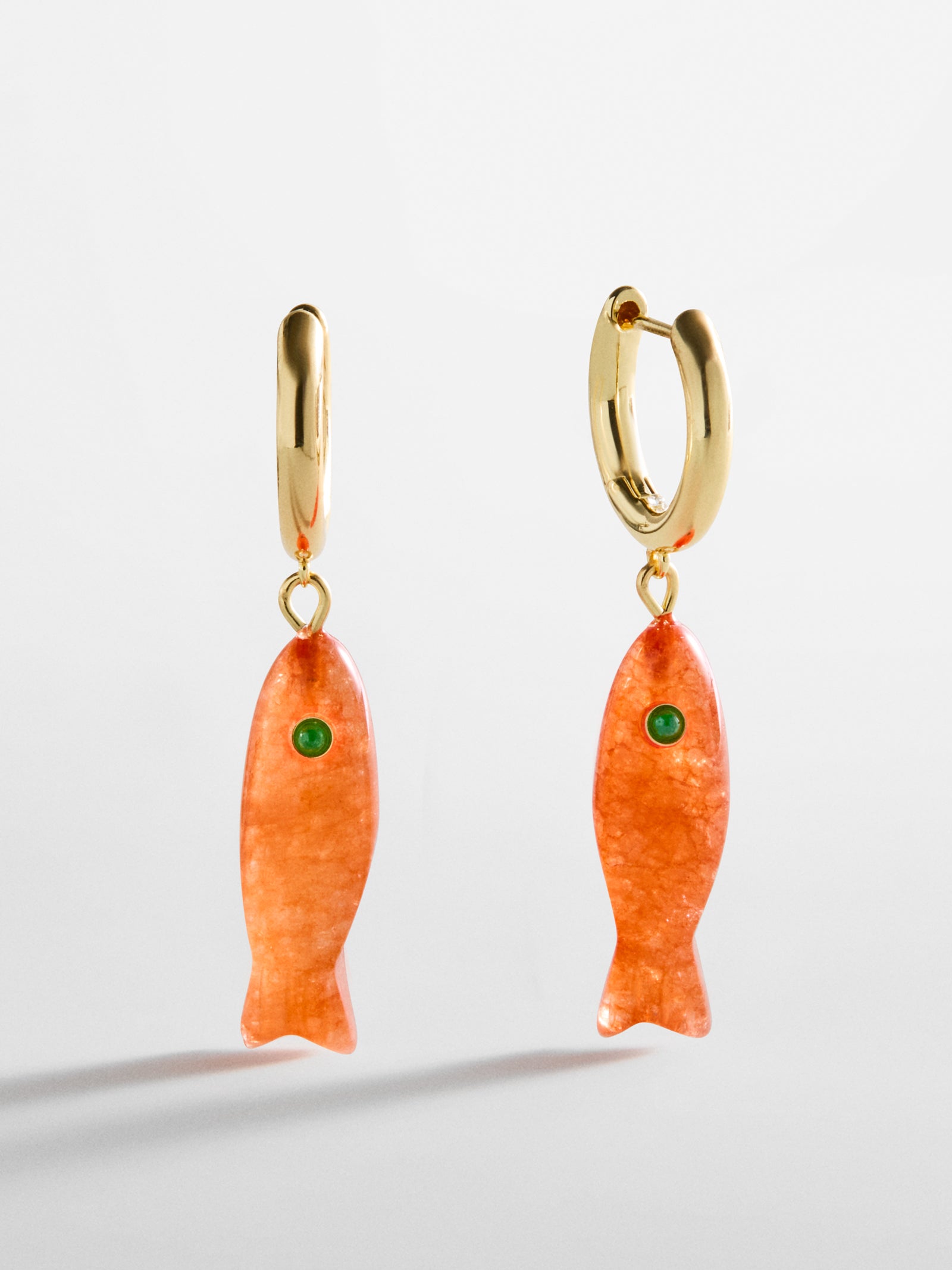 Reel Good Semi-Precious Fish Earrings - Watermelon Tourmaline