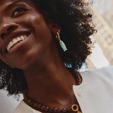 Reel Good Semi-Precious Fish Earrings - Turquoise