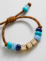 BaubleBar Custom Block Letter Semi-Precious Paracord Bracelet - Brown - 
    Personalized name bracelet 
  
