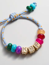 BaubleBar Custom Block Letter Semi-Precious Paracord Bracelet - Light Blue - 
    Personalized name bracelet 
  
