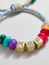 BaubleBar Custom Block Letter Semi-Precious Paracord Bracelet - Light Blue - 
    Personalized name bracelet 
  
