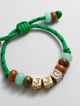 BaubleBar Custom Block Letter Semi-Precious Paracord Bracelet - Green - 
    Personalized name bracelet 
  
