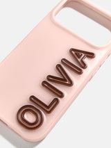 BaubleBar Fine Line Custom iPhone Case - Baby Pink/Dark Brown - 
    Custom Phone Case
  
