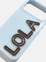 BaubleBar Fine Line Custom iPhone Case - Baby Blue/Dark Brown - 
    Custom Phone Case
  
