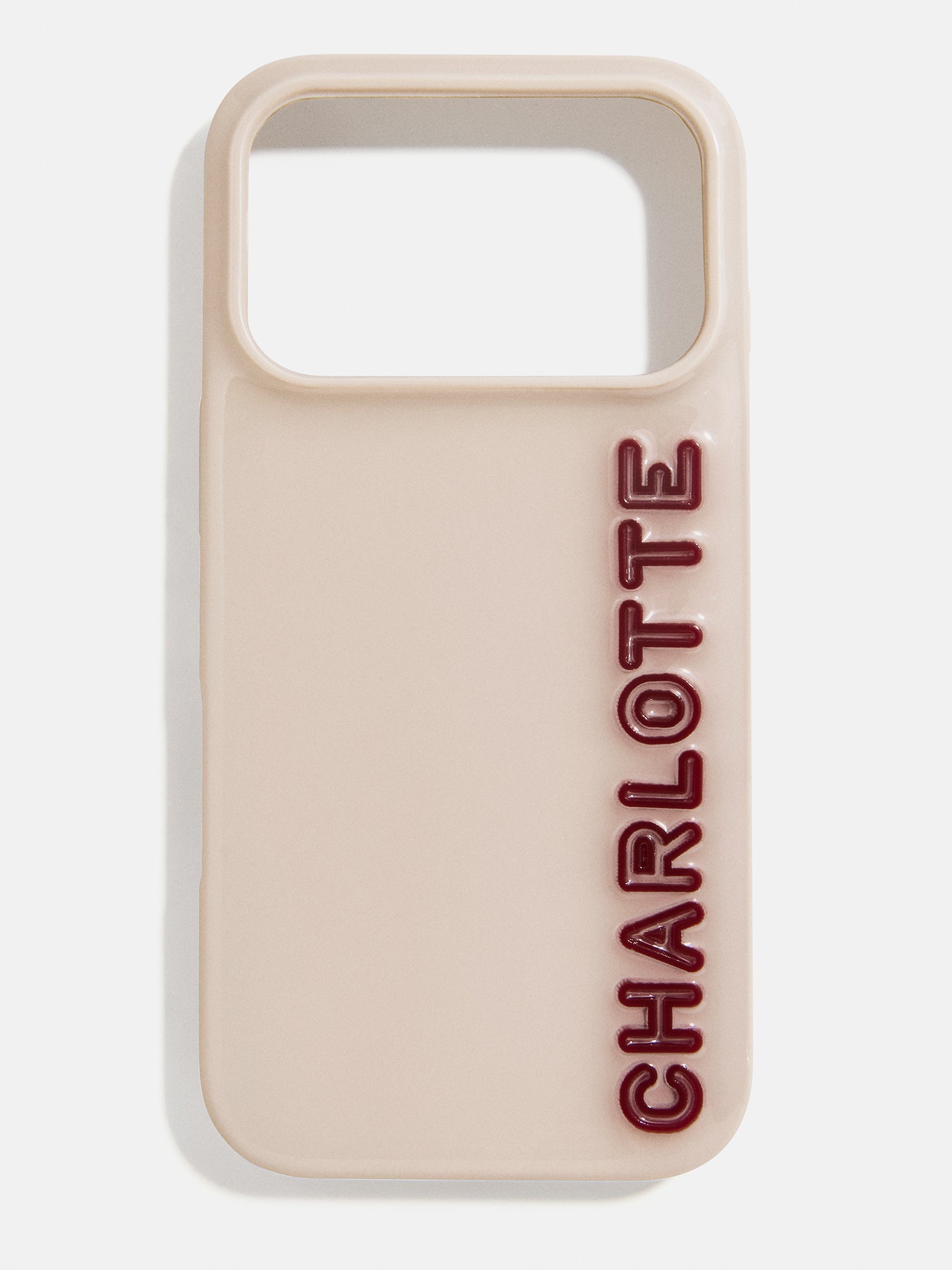 Fine Line Custom iPhone Case - Beige/Maroon