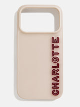 BaubleBar Fine Line Custom iPhone Case - Beige/Maroon - 
    Custom Phone Case
  
