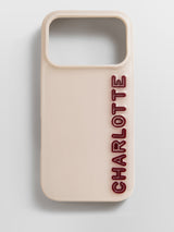 BaubleBar Fine Line Custom iPhone Case - Beige/Maroon - 
    Custom Phone Case
  
