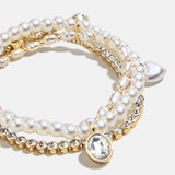 Pearl Party Kids' Bracelet Set - Gold/Pearl