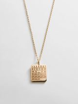 BaubleBar Save the Date Custom Calendar Pendant Necklace - Gold/Pavé - 
    Personalized statement necklace
  
