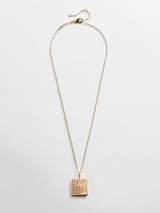 BaubleBar Save the Date Custom Calendar Pendant Necklace - Gold/Pavé - 
    Personalized statement necklace
  
