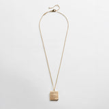 Save the Date Custom Calendar Pendant Necklace - Gold/Pavé