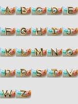 BaubleBar Marjorie Waterproof Initial Bracelet - Multi/Gold - 
    Personalized beaded bracelet 
  
