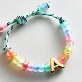 Marjorie Waterproof Initial Bracelet - Multi/Gold