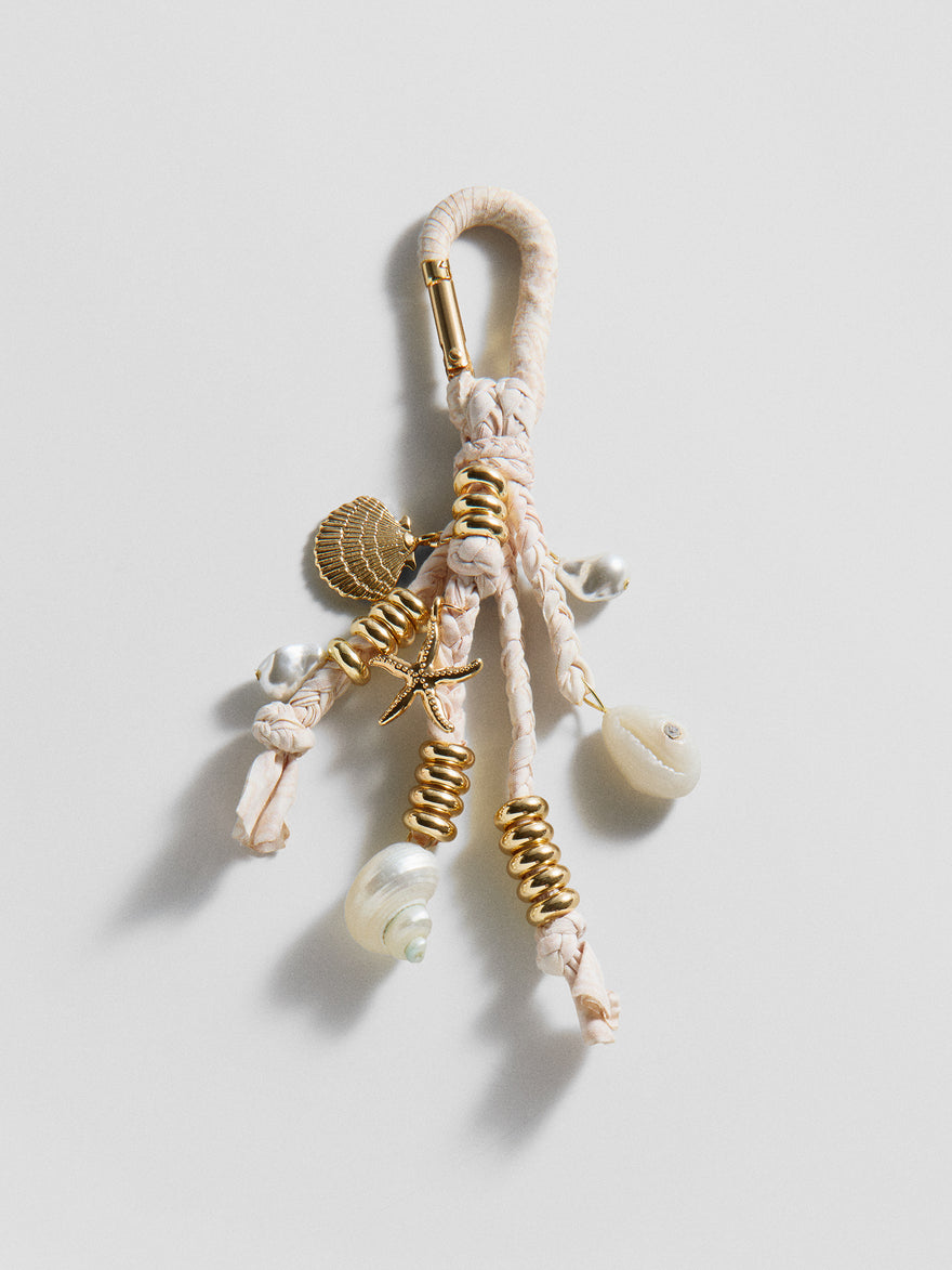 Sun Washed Bag Charm - Seashell