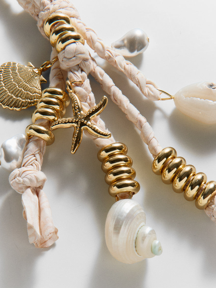 Sun Washed Bag Charm - Seashell