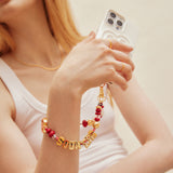 University of Oklahoma Beaded Bandana Phone Charm - University of Oklahoma