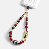 University of Georgia Beaded Bandana Phone Charm - University of Georgia