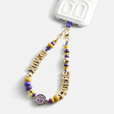 Louisiana State University Beaded Bandana Phone Charm - Louisiana State University
