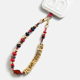 University of Arkansas Beaded Bandana Phone Charm - University of Arkansas