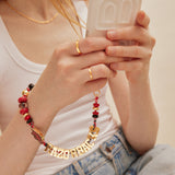 University of Arkansas Beaded Bandana Phone Charm - University of Arkansas
