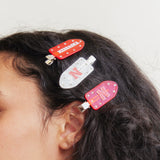 University of Nebraska Creaseless Hair Clip Set - University of Nebraska